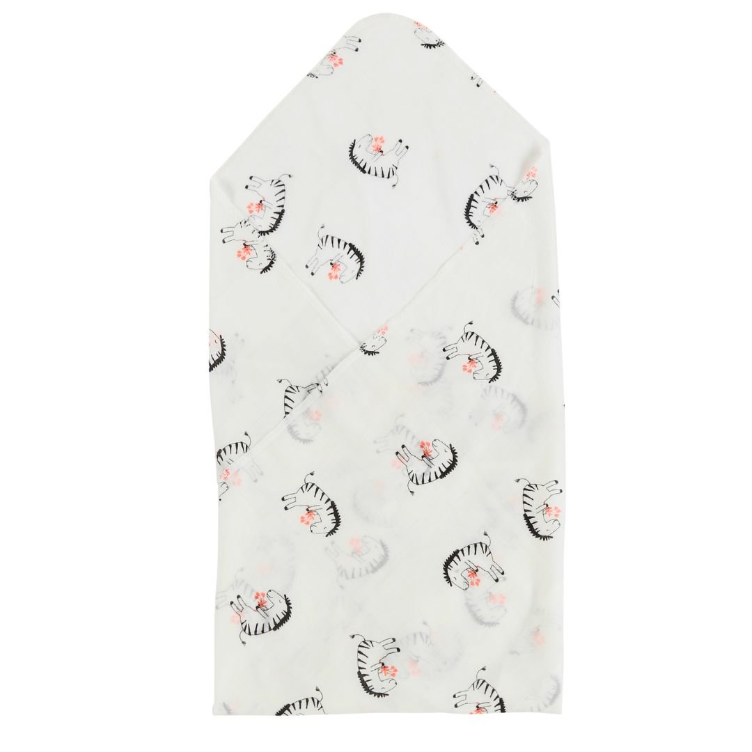 Newborn baby soft wrap with zebra print pranava.co
